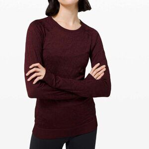 Lululemon Rest Less Pullover Garnet Burgundy long sleeve maroon Top 4